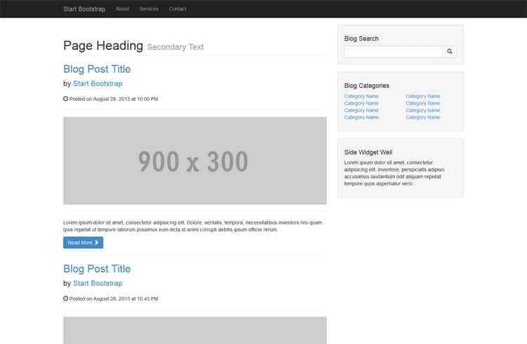 Bootstrap Blog Templates 26