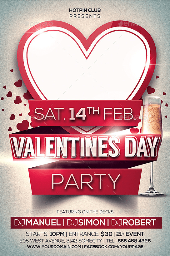 Free Valentine’s Day Flyer Templates 10.64