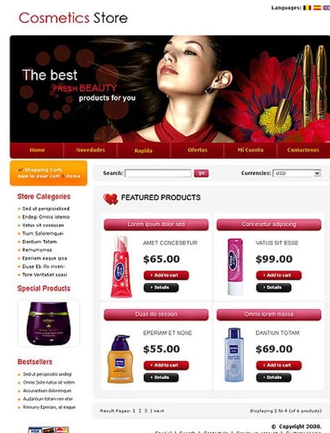 Responsive Ecommerce Website Templates Free 461