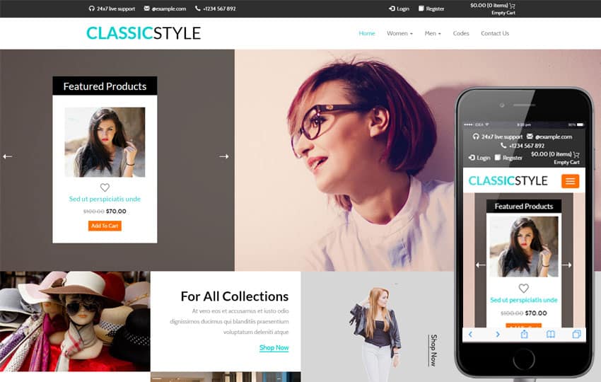 Responsive Ecommerce Website Templates Free 741