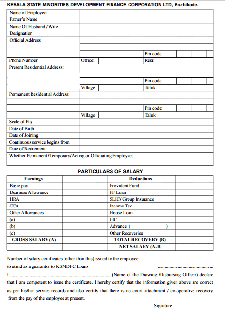 Salary Certificate Formats 59641