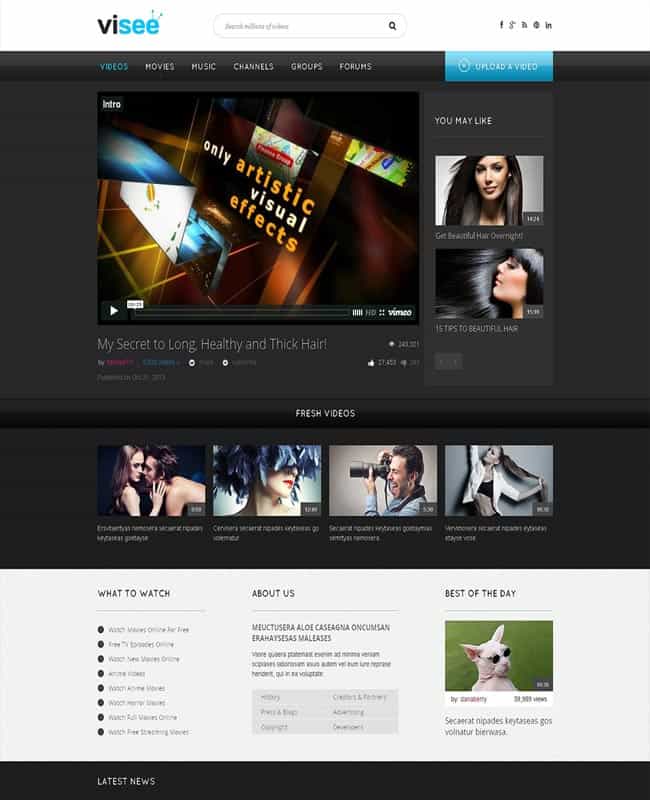 Video Website Templates Free 6461