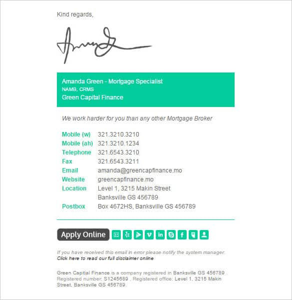 email signature template 941