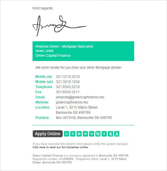 email signature template 941