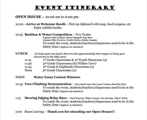 event itinerary template 641