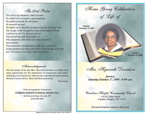 funeral program template 84