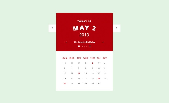 html calendar template 11