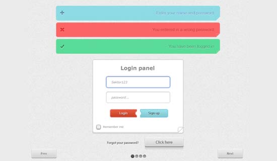 login page template 541