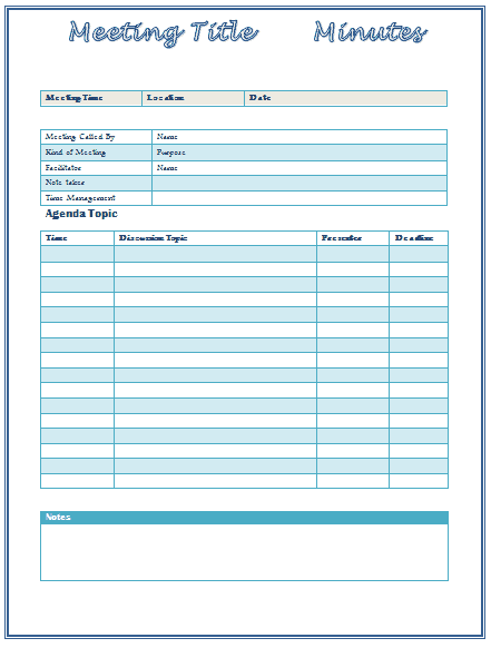 meeting minutes template 61