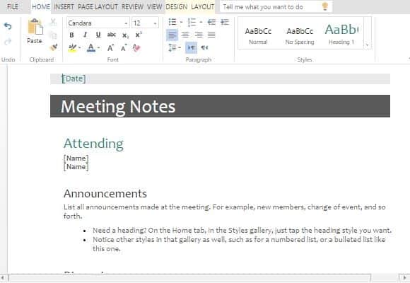 meeting minutes template 794