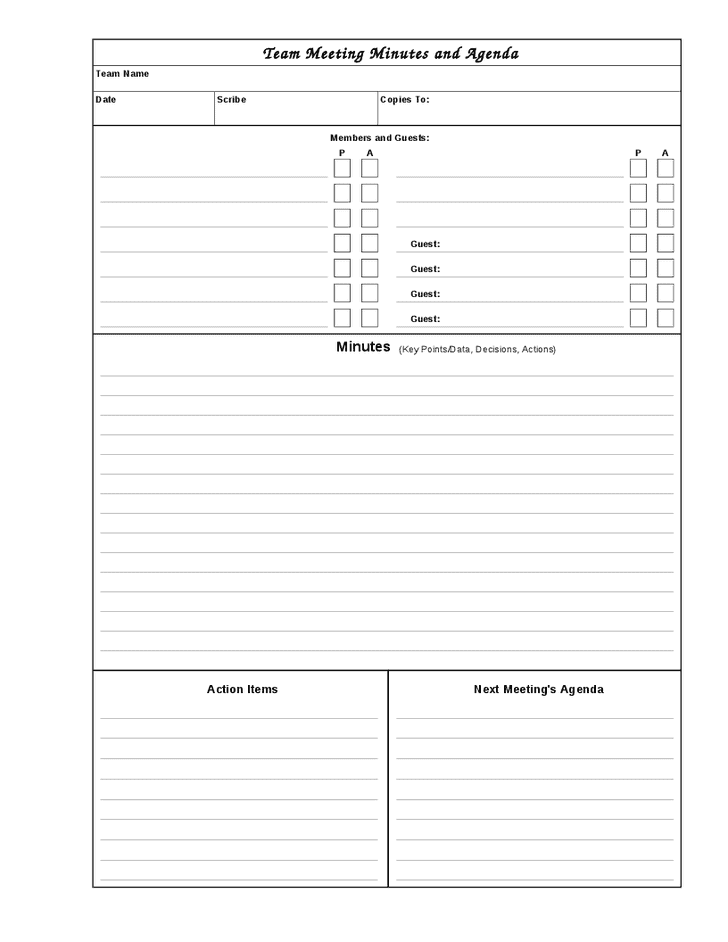 meeting minutes template 90