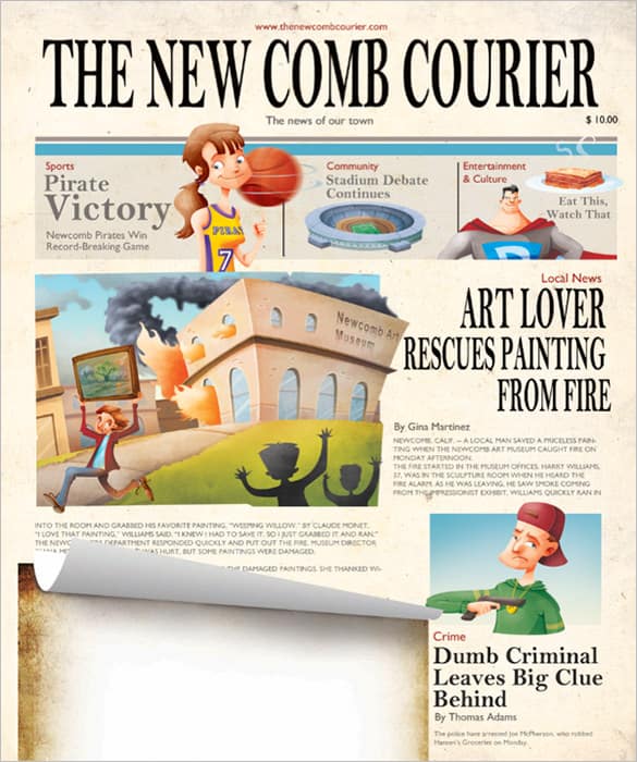 newspaper template 264