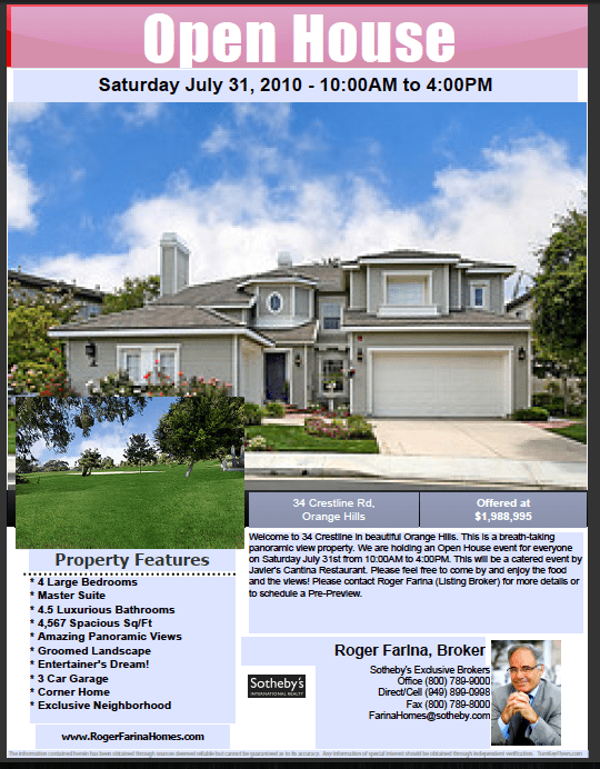 open house flyer 946