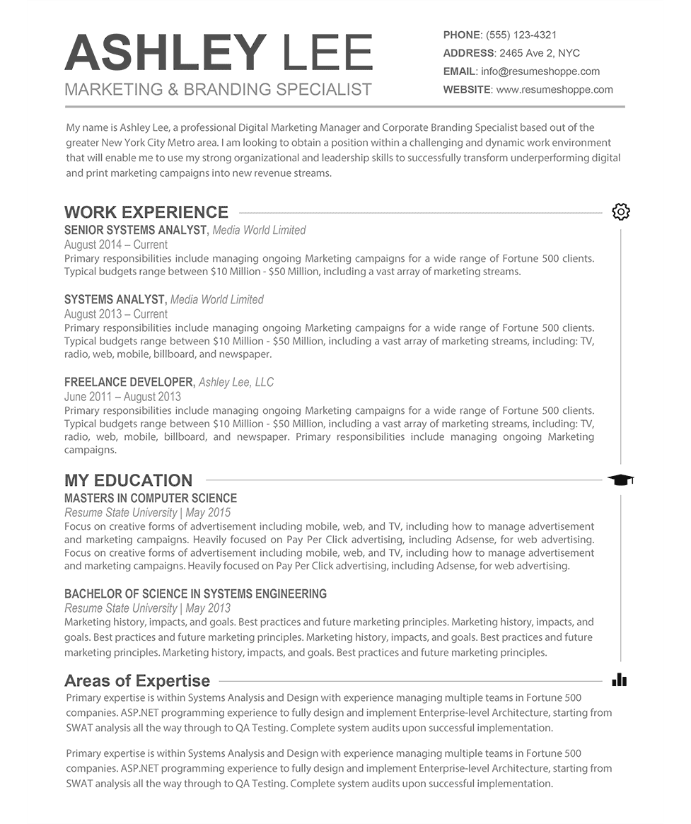 resume templates for mac 84