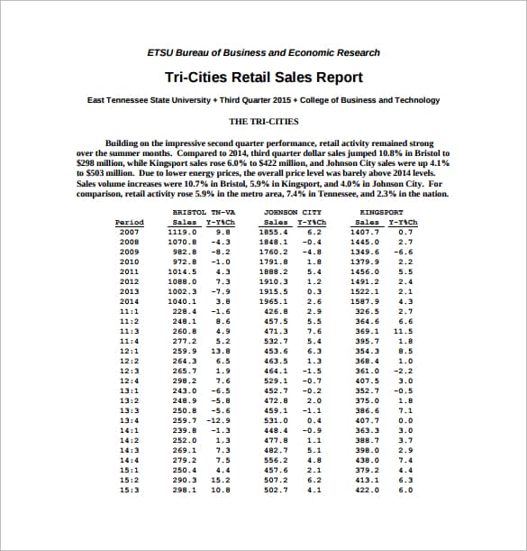 sales report 261