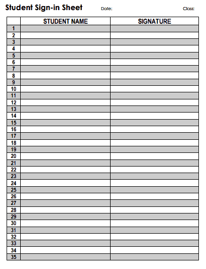 sign in sheet template 564