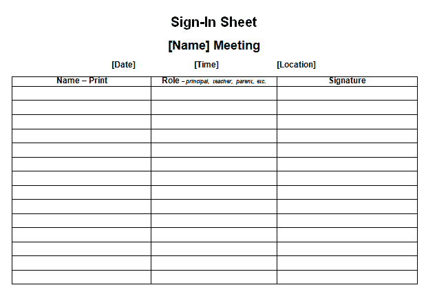 sign in sheet template 7641