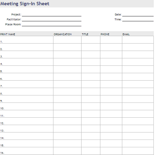 sign in sheet template 846