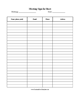 sign in sheet template 941