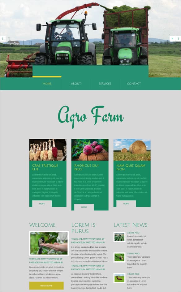 Agriculture Website Templates Free 364