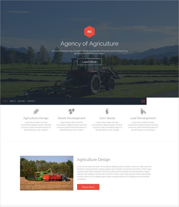 Agriculture Website Templates Free 497
