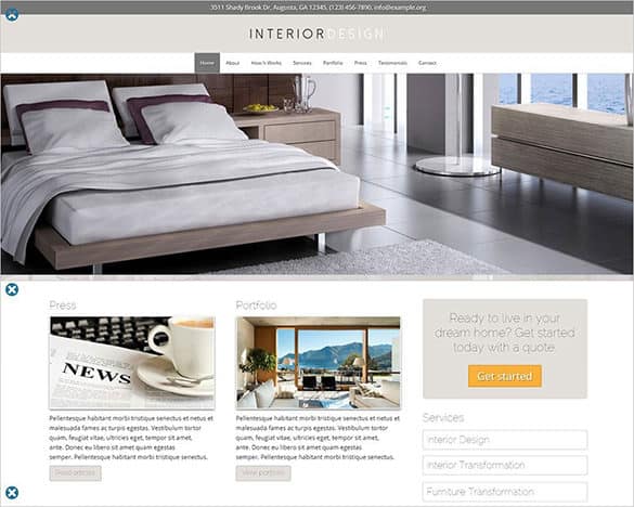 Interior Design WordPress Theme Free Download 561