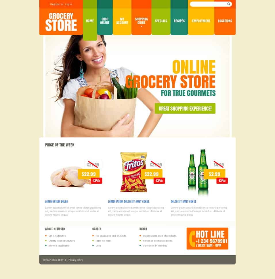 Online Grocery Shopping Website Templates 64