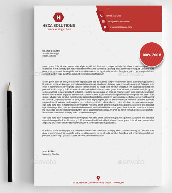 business letterhead template 61