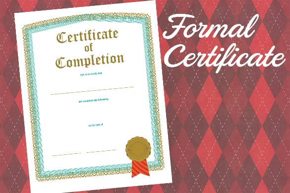 certificaet of completion 145
