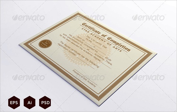 certificaet of completion 264