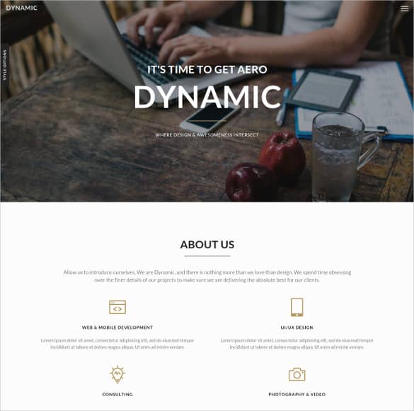 dynamic website template 333