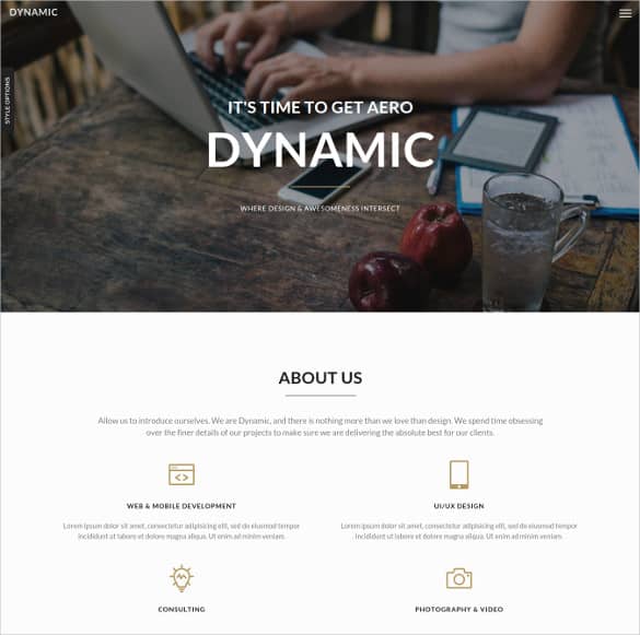 dynamic website template 333