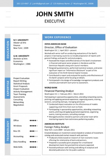 executive resume template word 5974