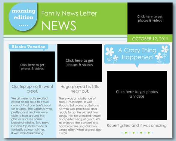 family newsletter template 111