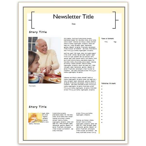 family newsletter template 6946