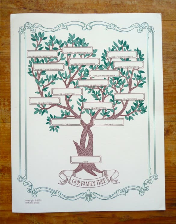 family tree template word  222