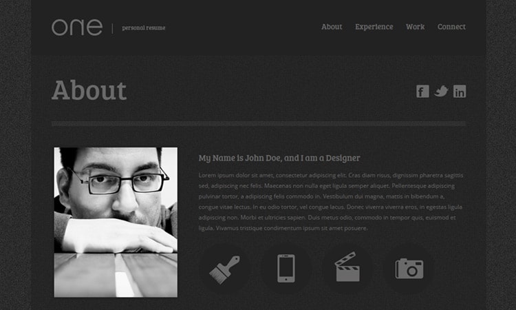 html resume template 346