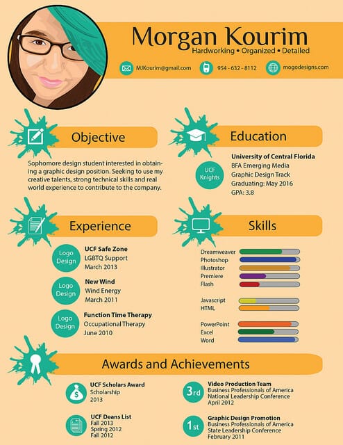 infographic cv template 3685