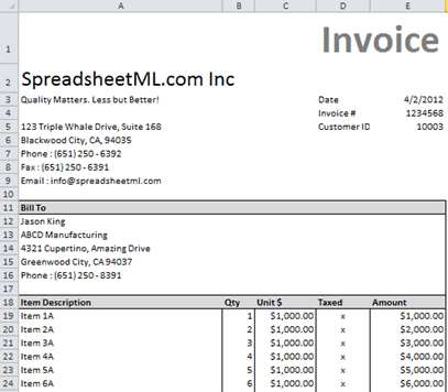 invoice format 94