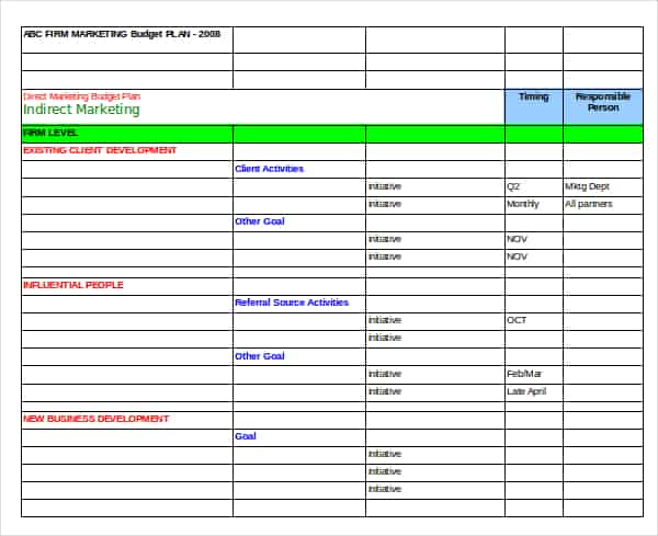 marketing budget template 770