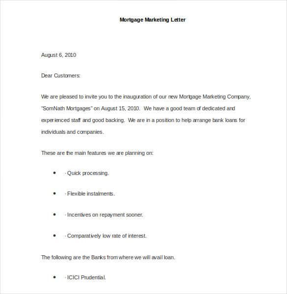 marketing letter sample 3461