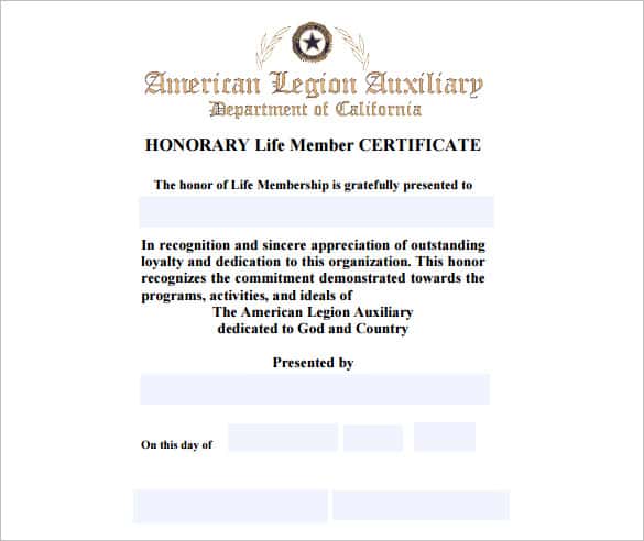 membership certificate template 5
