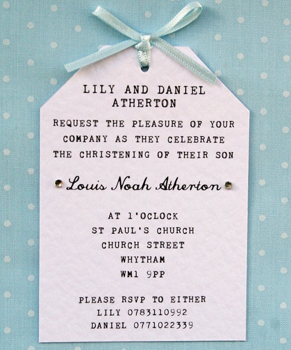 naming ceremony invitation 1654