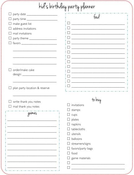 party planning template 346