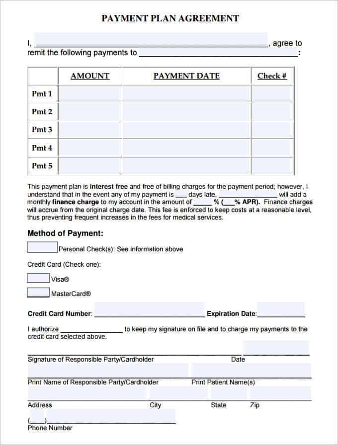 payment plan agreement 46