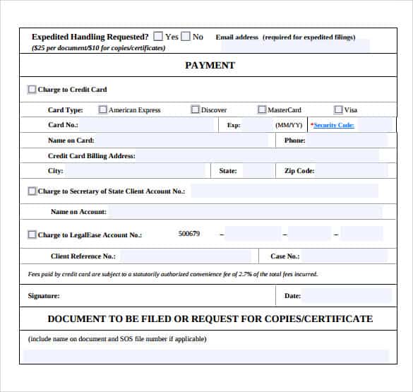 payment receipt format 990