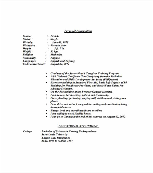 resume format 990