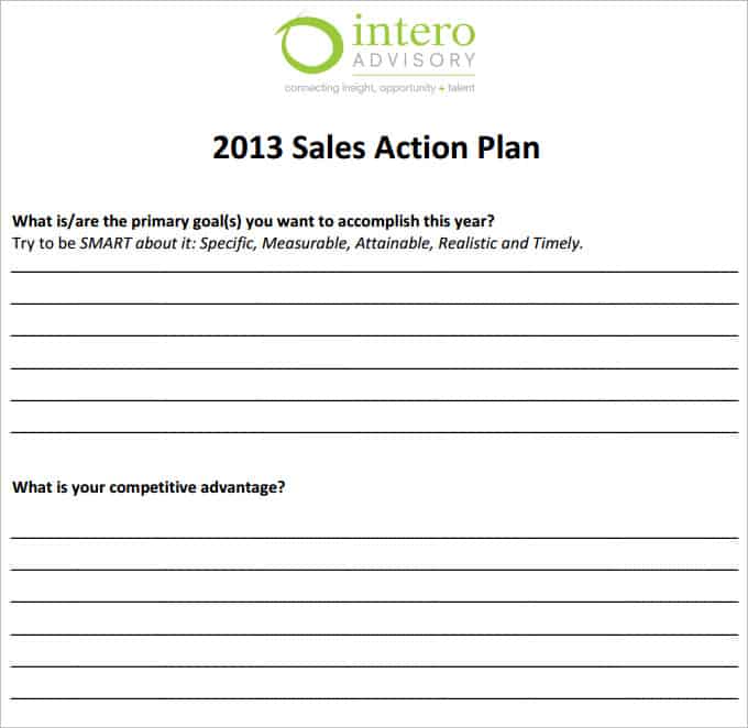 sales plan template 16