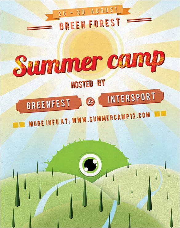 summer camp flyer template 550