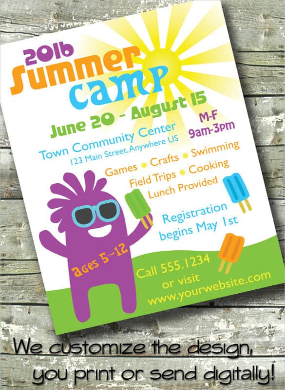 summer camp flyer template 990